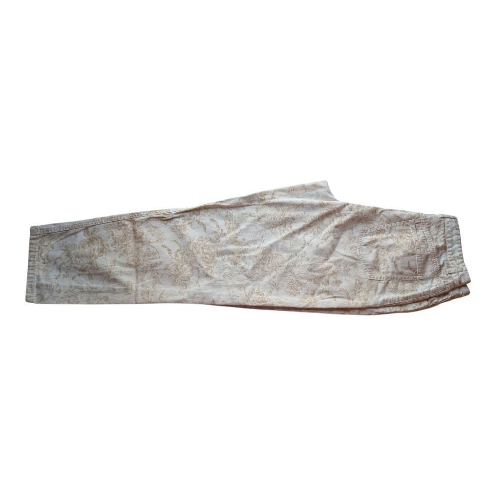 Talbots Cream and Tan Floral  Jeans - Picture 9 of 9